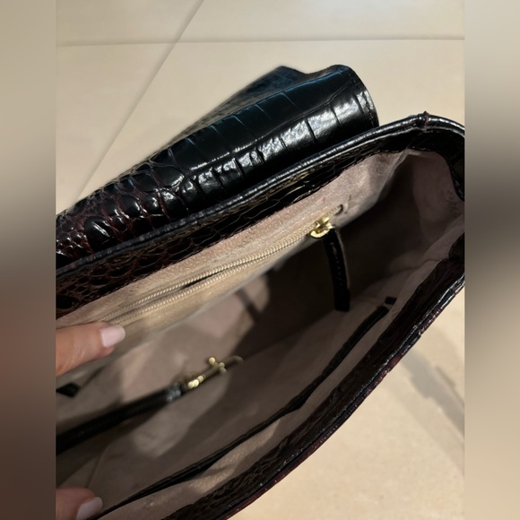 BRAHMIN Brown Croc Leather SONNY petite crossbody bag, Rare, EUC. - Picture 11 of 13